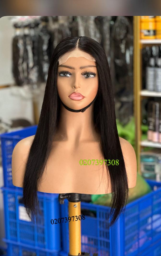 straight closure wigcap
